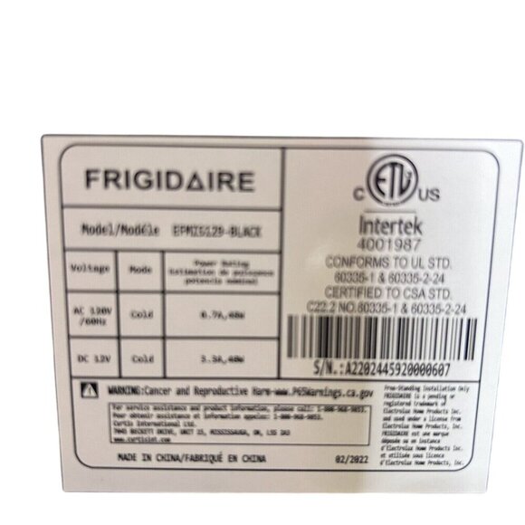 Frigidaire 6 Can Mini Fridge Retro Portable Black For Car Office Dorm Bedroom - Picture 9 of 12